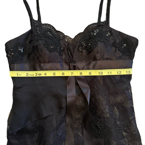 Suchada Women’s Vintage Ballroom Dance/Prom Dress Black Sequin Lace Ribbon. Sz 4 - Picture 4 of 7